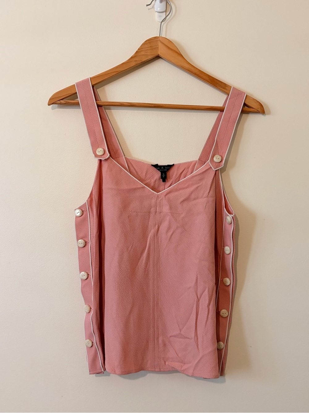 Rag & Bone Pink Tank with Button Sides S